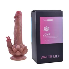 علبة ملونة من ماركة WATER-LILY بتصميم زهرة اللوتس