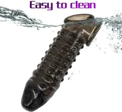 غلاف قضيب مطاطي بملمس ناعم ينثني مع الحركة ويثبت على القضيب دون حزام