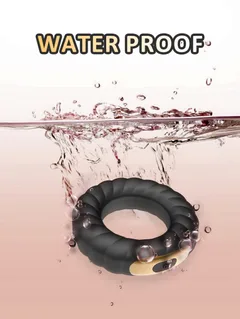 حلقة القضيب الهزازة بملمس ناعم ومضادة للماء وتغليف سري للتوصيل
